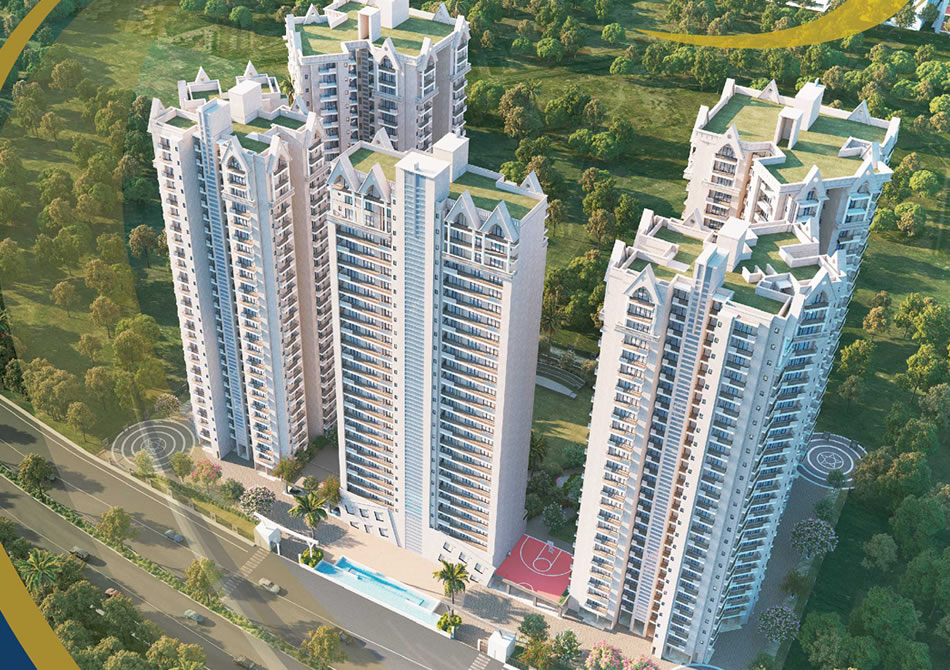 APEX ROSARIO — aerial view of towers and landscaped podium